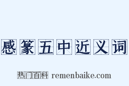 感篆五中近义词是什么意思的图片